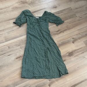 Abercrombie & Fitch Forest Green Midi Dress